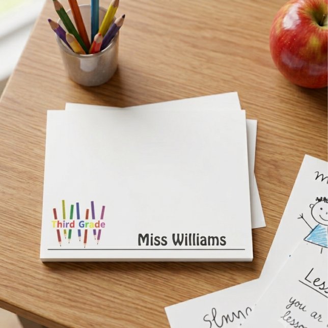 Third Grade Teacher  Post-it Notes (Creator Uploaded)