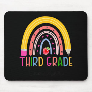 Third Grade Teacher Rainbow Teacher Back To School Mouse Pad