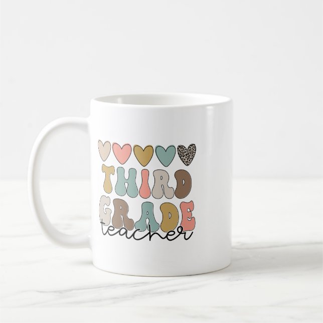 Third Grade Teacher Retro First Day Of School 3rd  Coffee Mug (Left)
