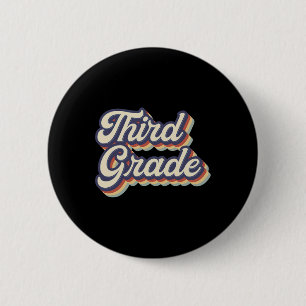 Third Grade Teacher Retro Vintage 3rd Grade Teache 6 Cm Round Badge