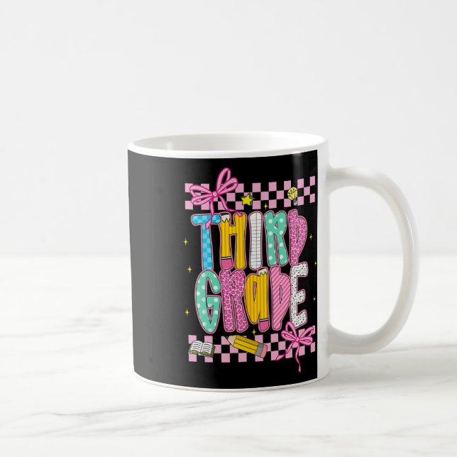 Third Grade Teacher Student Back To School Happy F Coffee Mug (Right)