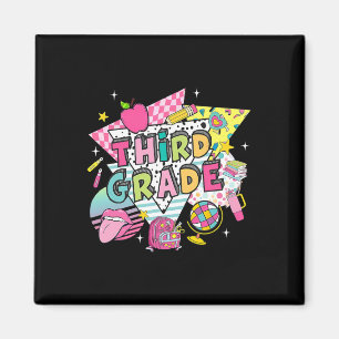 Third Grade Teacher Student Back To School Happy F Magnet