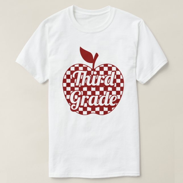 Third Grade Teacher T-Shirt (Design Front)