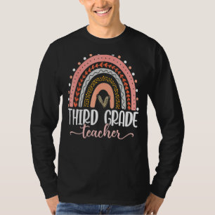 Third Grade Teacher Teach Love Inspire First Day O T-Shirt