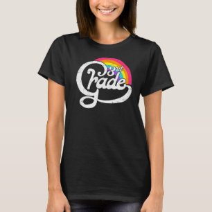 Third Grade Teacher Vintage Rainbow 3rd Grade Teac T-Shirt