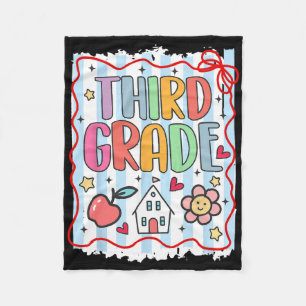 Third Grade Team Back To School 3rd Grade  Fleece Blanket