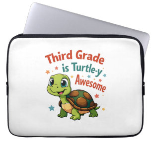 Third grade Turtle-y Awesome 3rd Grade Back to Sch Laptop Sleeve