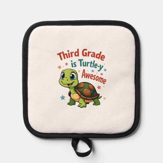 Third grade Turtle-y Awesome 3rd Grade Back to Sch Pot Holder (Front)