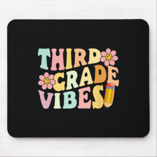 Third Grade Vibes 3rd Grade 1st Day Of School Teac Mouse Pad