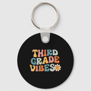 Third Grade Vibes - 3rd Grade Team Retro 1st Day O Key Ring