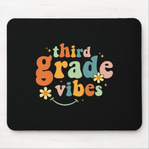Third Grade Vibes 3rd Grade Team Retro 1st Day Of Mouse Pad