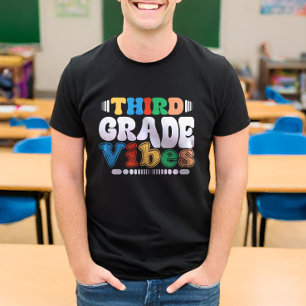 Third Grade Vibes Back To School Student Teacher T-Shirt
