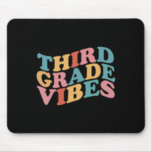 Third Grade Vibes Byck To School For Teacher Stude Mouse Pad