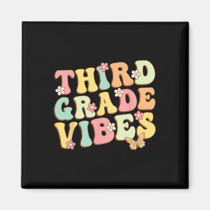 Third Grade Vibes Hello Team 3rd Grade Teacher Kid Magnet