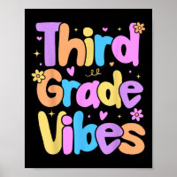 Third Grade Vibes Kids Back To School Preppy Graph