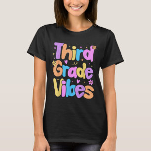 Third Grade Vibes Kids Back To School Preppy Graph T-Shirt