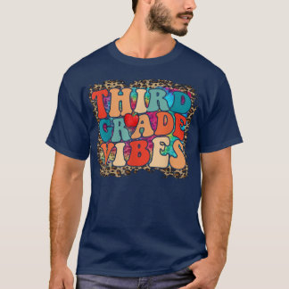 Third grade vibes, Teacher 3rd Grade Apple Leopard T-Shirt