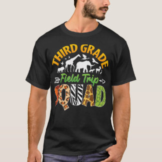 Third Grade Zoo Field Trip Squad Matching Teacher  T-Shirt
