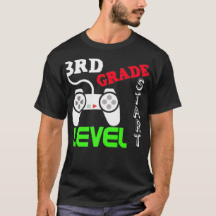 Third Grader Gamer 3rd Level Start Gaming Boys Gif T-Shirt