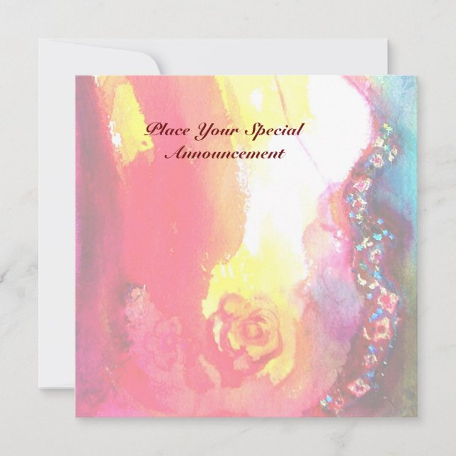 THIRD MASK masquerade ball ,gold red yellow blue Announcement (Front)