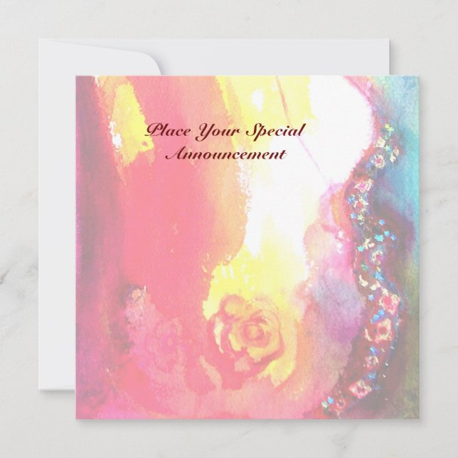 THIRD MASK masquerade ball ,gold red yellow blue Announcement (Front)