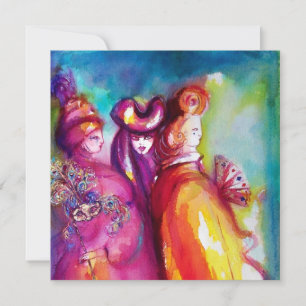 THIRD MASK masquerade ball ,gold red yellow blue Announcement