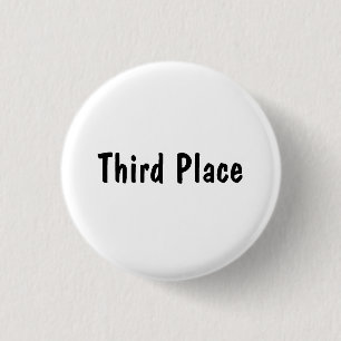Third Place 3 Cm Round Badge