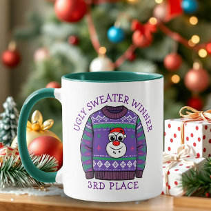 Third Place Ugly Sweater Winner Christmas Mug