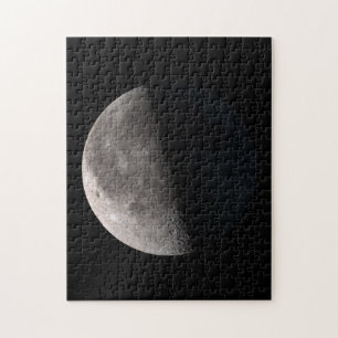 Third quarter phase moon jigsaw puzzle