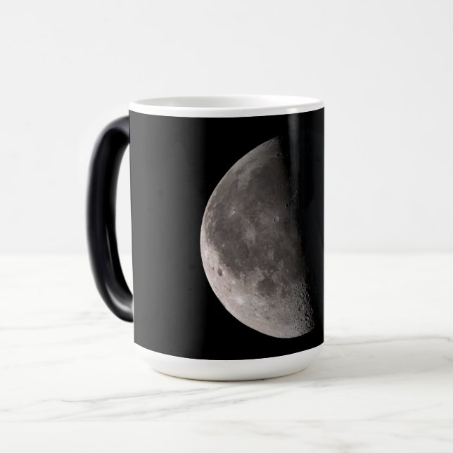 Third quarter phase moon NASA image  Magic Mug (Front Left)