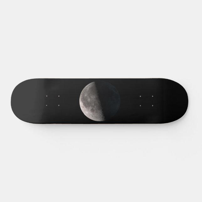 Third quarter phase moon NASA image Skateboard (Horz)
