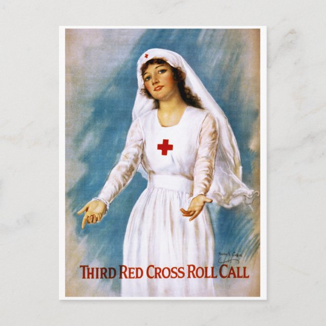 Third Red Cross Roll Call, 1918 Postcard (Front)