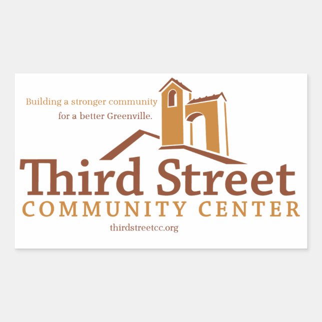 Third Street Community Centre Vision Rectangular Sticker (Front)