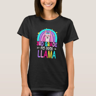 Third Team 3rd Grade Teacher Rainbow No Prob Llama T-Shirt