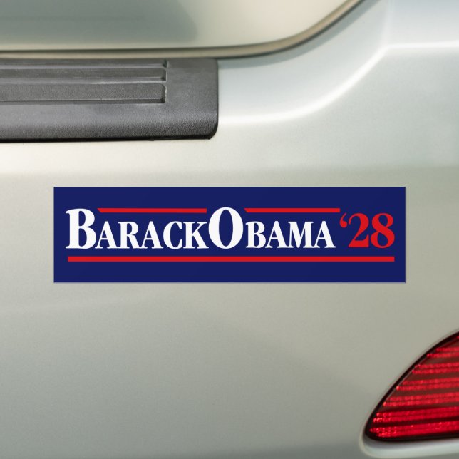 Third Term President Obama 2028 Bumper Sticker (On Car)