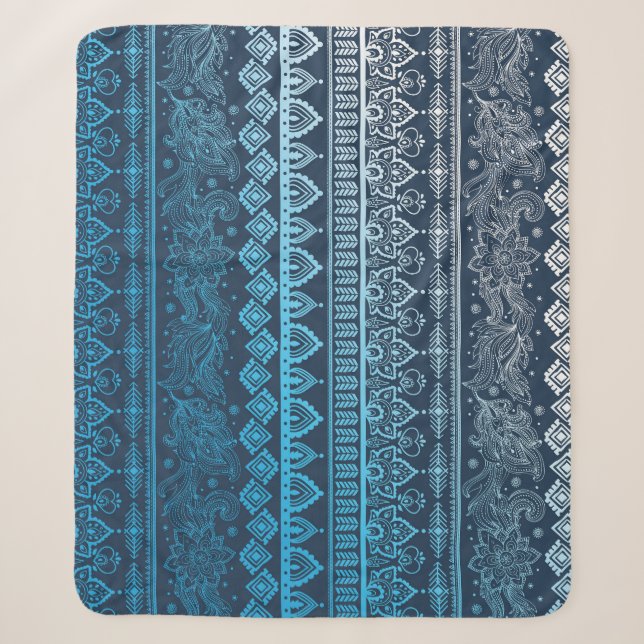 Third tribal ethnic, seamless pattern. sherpa blanket (Front)