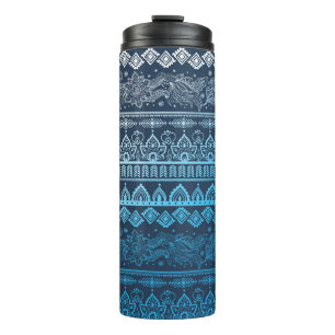 Third tribal ethnic, seamless pattern. thermal tumbler