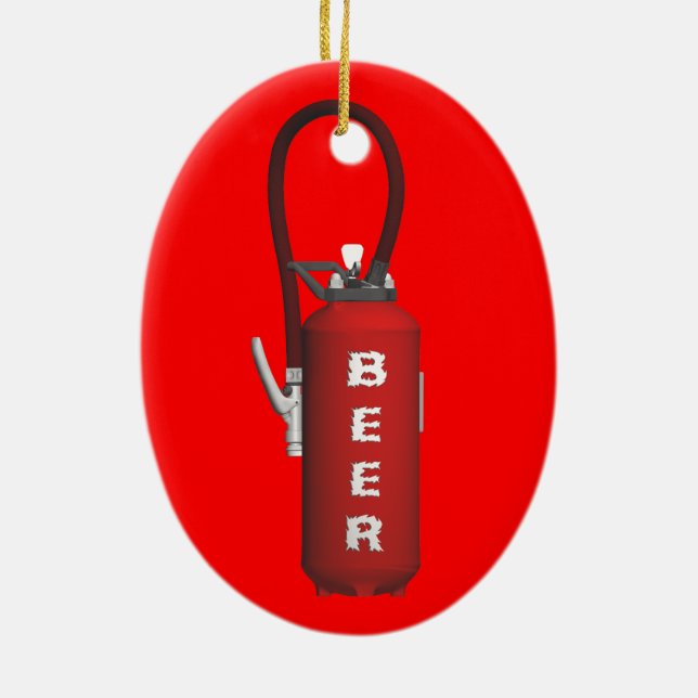 Thirst Quencher Beer Ceramic Tree Decoration (Back)
