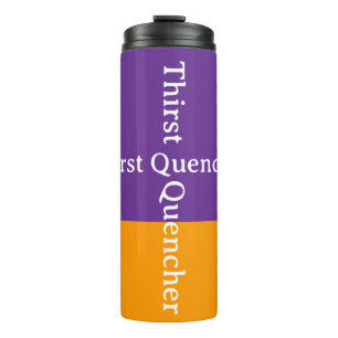 Thirst Quencher Orange Purple Thermal Tumbler