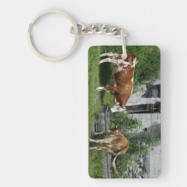 Thirsty Fleckvieh Key Ring (Front)