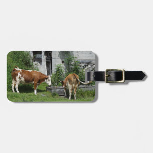 Thirsty Fleckvieh Luggage Tag