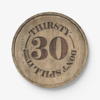 Thirsty Thirty Paper Plates