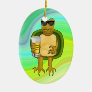 Thirsty Turtle Ceramic Tree Decoration