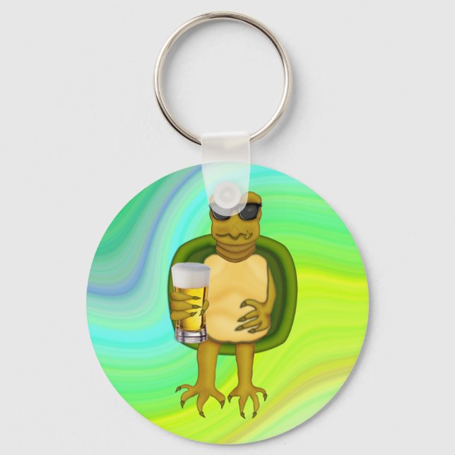 Thirsty Turtle Key Ring (Front)