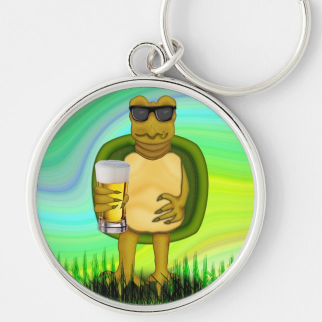 Thirsty Turtle Key Ring (Front)