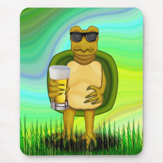Thirsty Turtle Mouse Pad (Front)