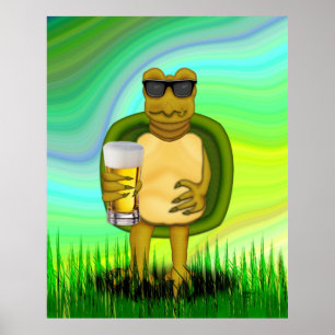 Thirsty Turtle Poster