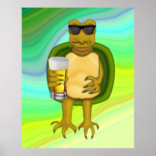 Thirsty Turtle Poster