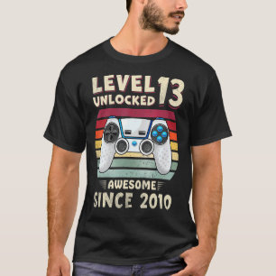 Thirteen 13yr BDay Boy Gamer 13th 13 Year Old Bir T-Shirt