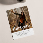 Thirteen Heart Photo Birthday Invitation<br><div class="desc">A simple Thirteenth Birthday invitation featuring your own photo and the words 'thirteen' over the top,  along with a heart. You can edit all of the text plus the colour of the text and the heart.</div>